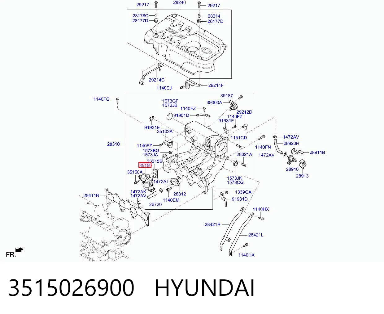 Regulador de ralentí para KIA Rio II JB
