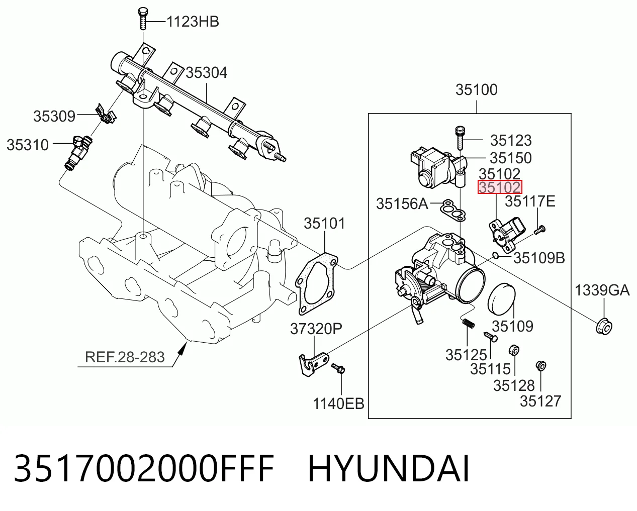 Sensor de posición del acelerador Hyundai I10  (2007-2010)