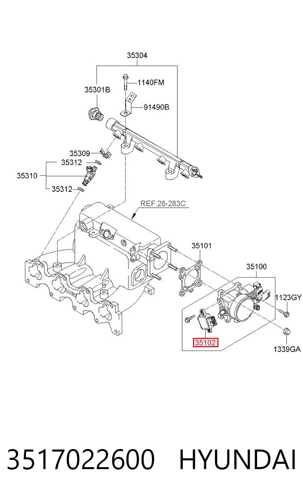 3517022600 Hyundai/Kia Sensor de posición del acelerador