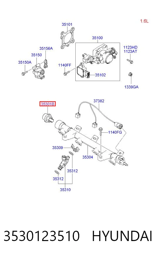 3530123510 Hyundai/Kia Válvula reguladora de presión