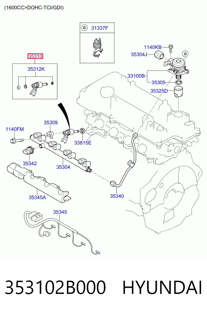 15M0301JPN JPN Inyector de combustible