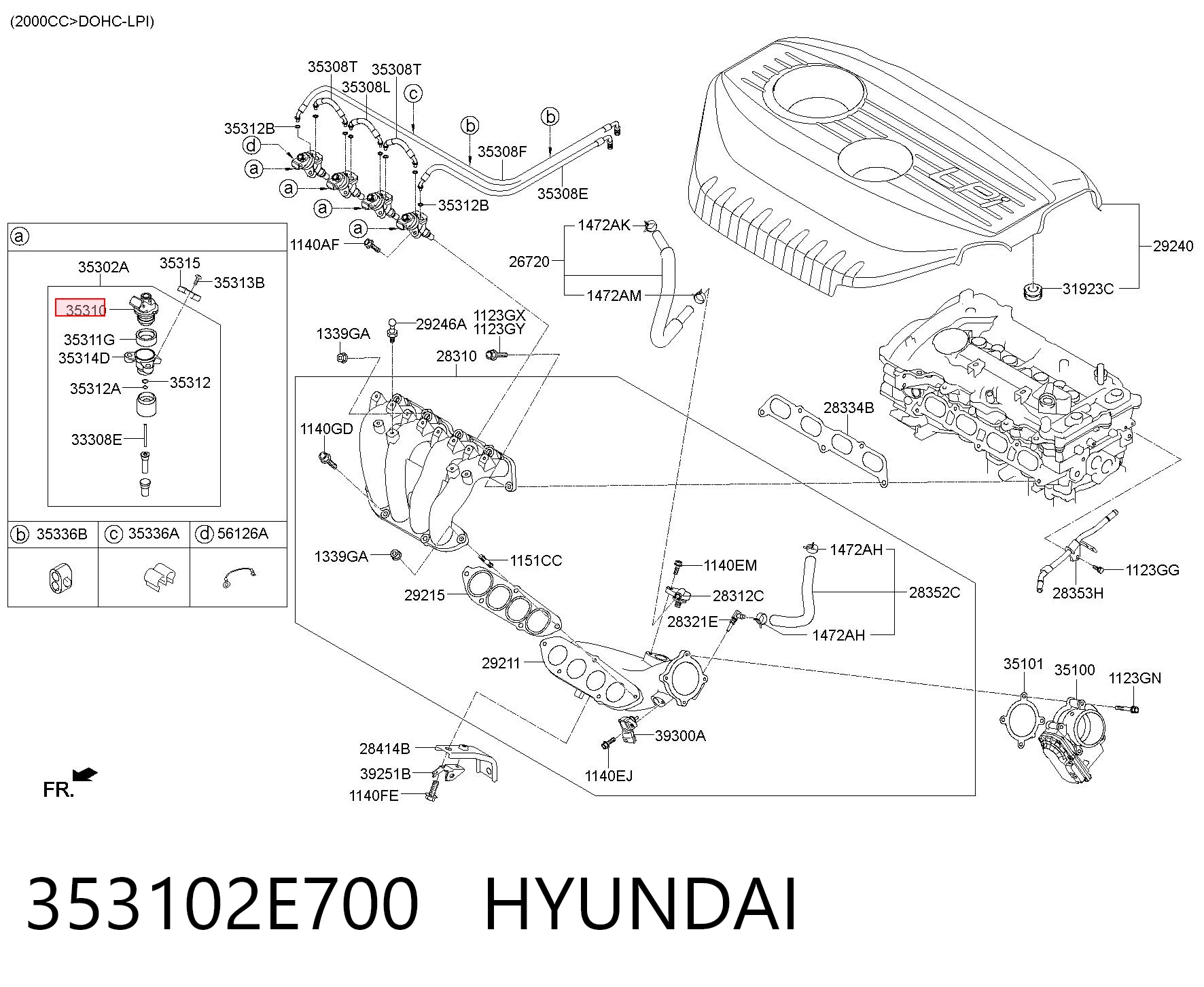 353102E700 Hyundai/Kia Inyector de combustible