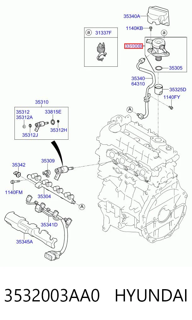 3532003AA0 Hyundai/Kia Bomba de inyección