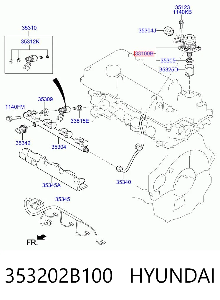 353202B100 Hyundai/Kia Bomba de inyección