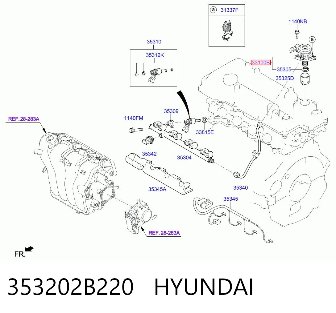 353202B220 Hyundai/Kia Bomba de inyección