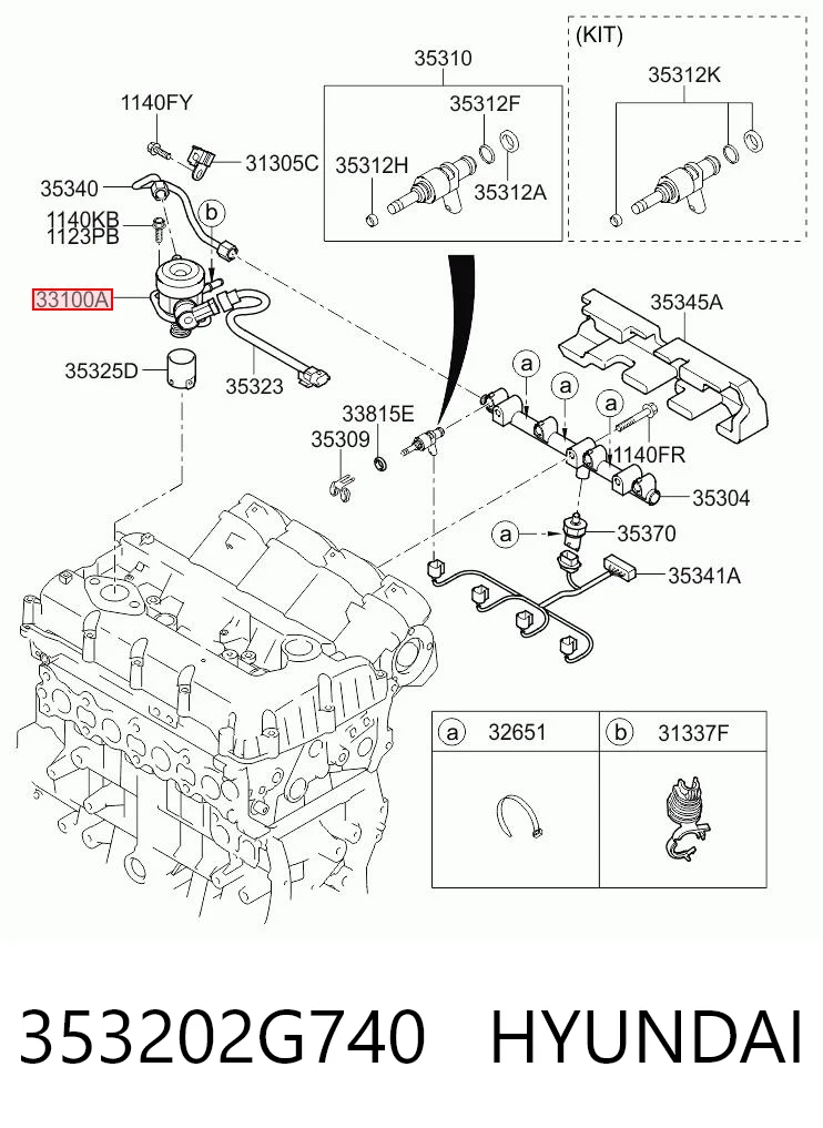 353202G740 Hyundai/Kia Bomba de inyección