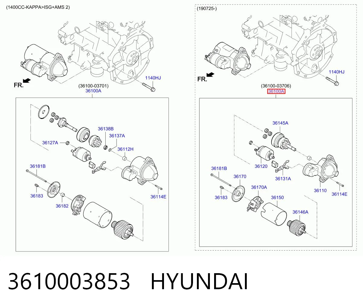  Motor de arranque Hyundai Accent 5