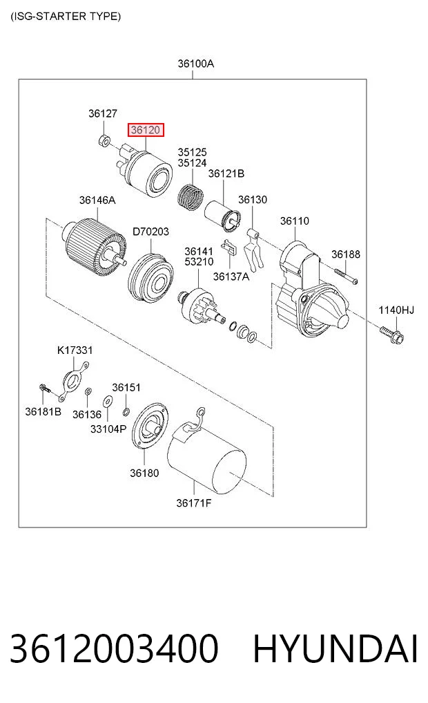 Solenoide arranque Hyundai Ix35  (2009-2016)