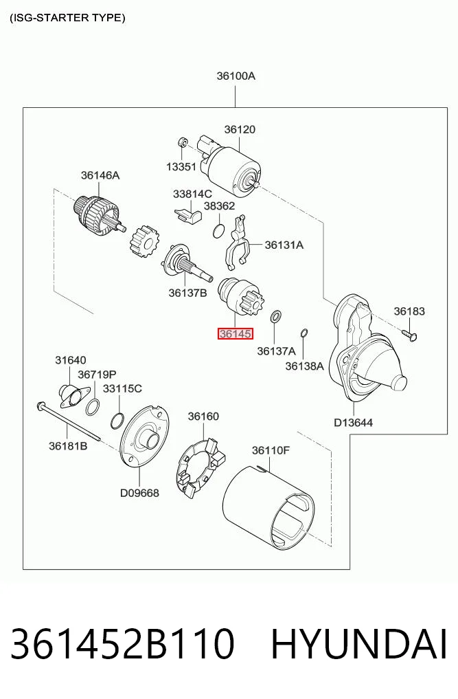 361452B110 Hyundai/Kia