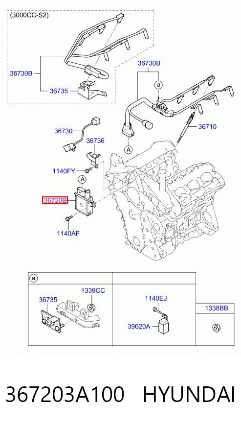 367203A100 Hyundai/Kia Relé de bujías incandescentes