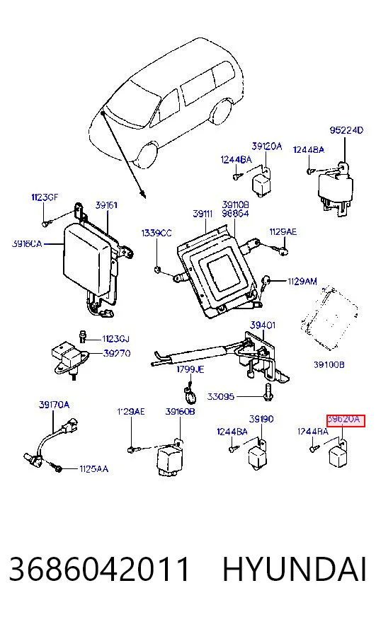 Relé de los calentadores para Hyundai H-1 STAREX TQ