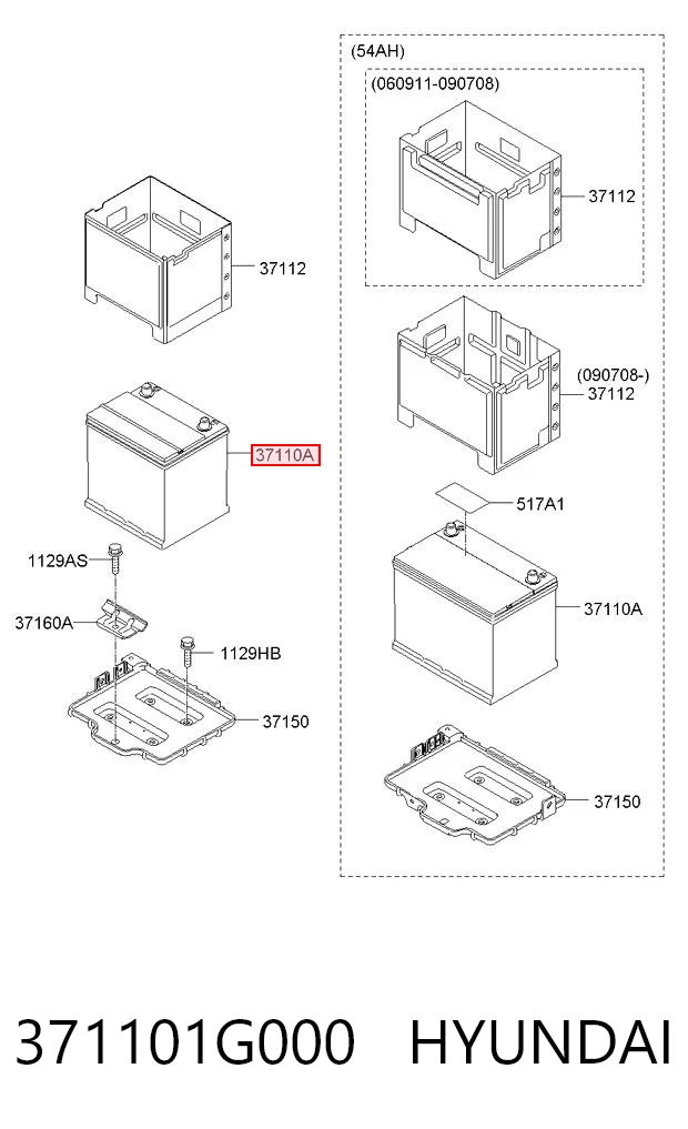 288000T031 Toyota Batería Start-Stop