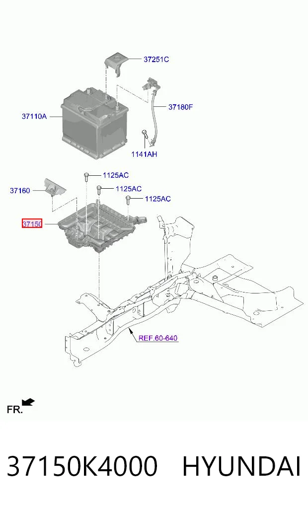 37150K4000 Hyundai/Kia Bandeja de la batería