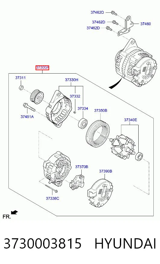 3730003815 Hyundai/Kia Alternador de coche