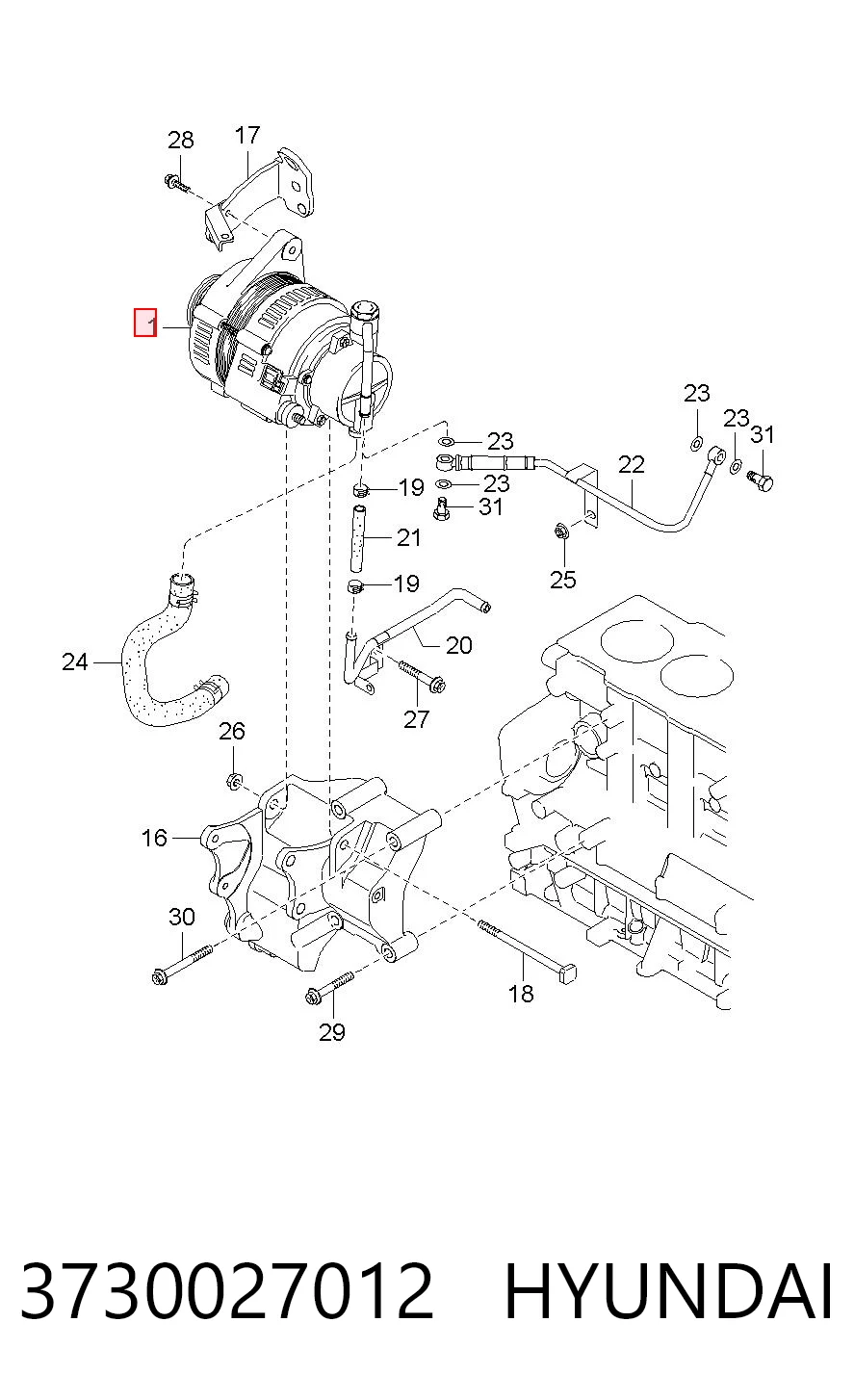 Alternador HYUNDAI 3730027012