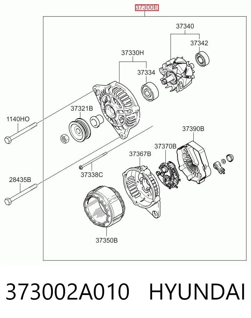 373002A010 Hyundai/Kia Alternador de coche