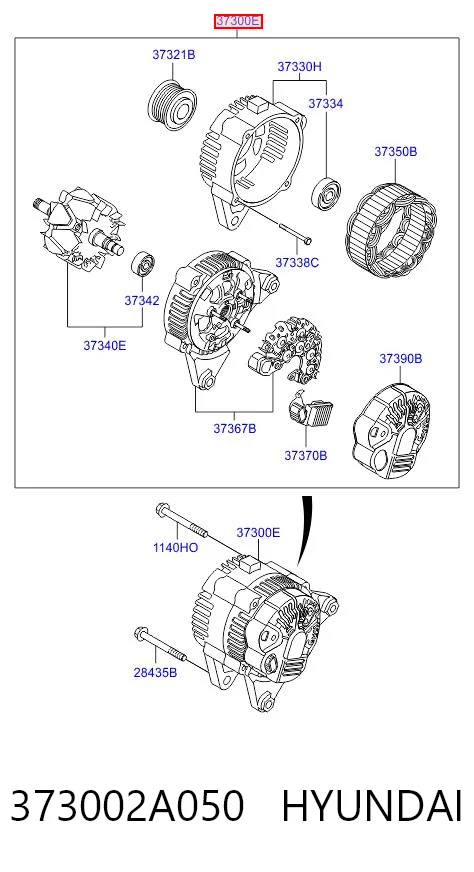 373002A050 Hyundai/Kia Alternador de coche