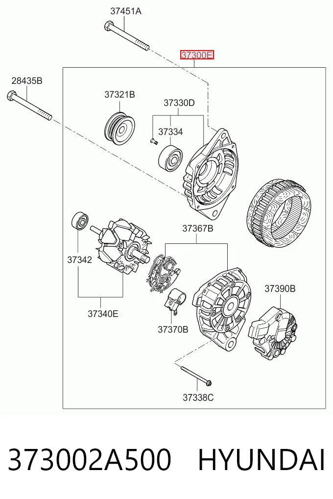 Alternador HYUNDAI 373002A500