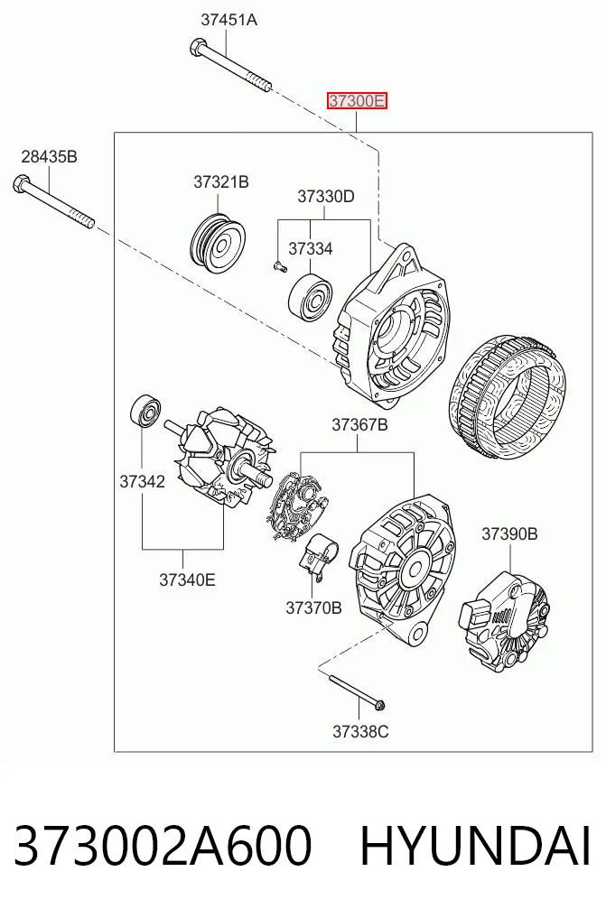 Generador para Hyundai I20  (PB)