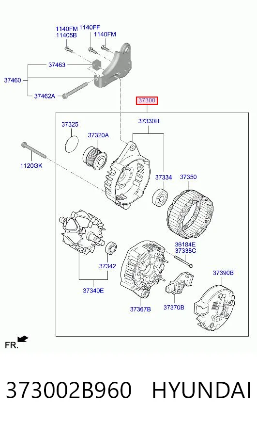 373002B960 Hyundai/Kia Alternador de coche
