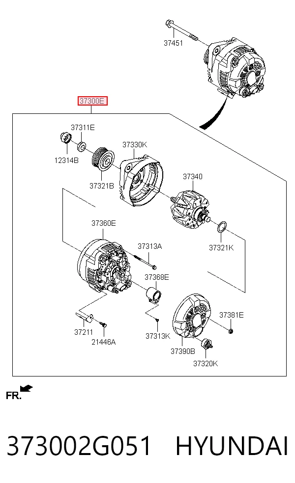 373002G051 Hyundai/Kia Alternador de coche