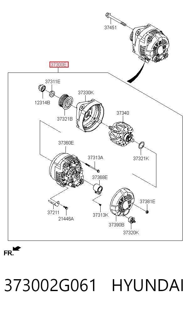 373002G061 Hyundai/Kia Alternador de coche