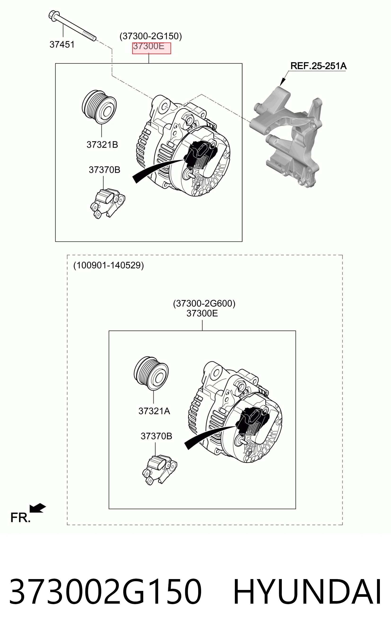 373002G150 Hyundai/Kia Alternador de coche