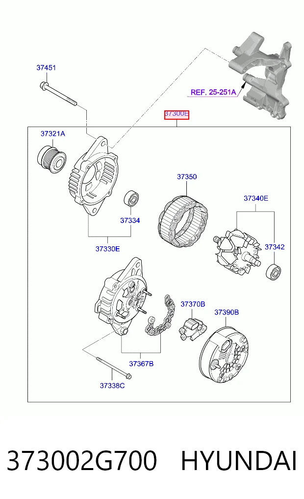 373002G700 Hyundai/Kia Alternador de coche