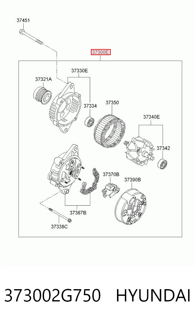 373002G750 Hyundai/Kia Alternador de coche