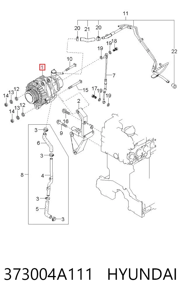 Alternador 373004A111 HYUNDAI