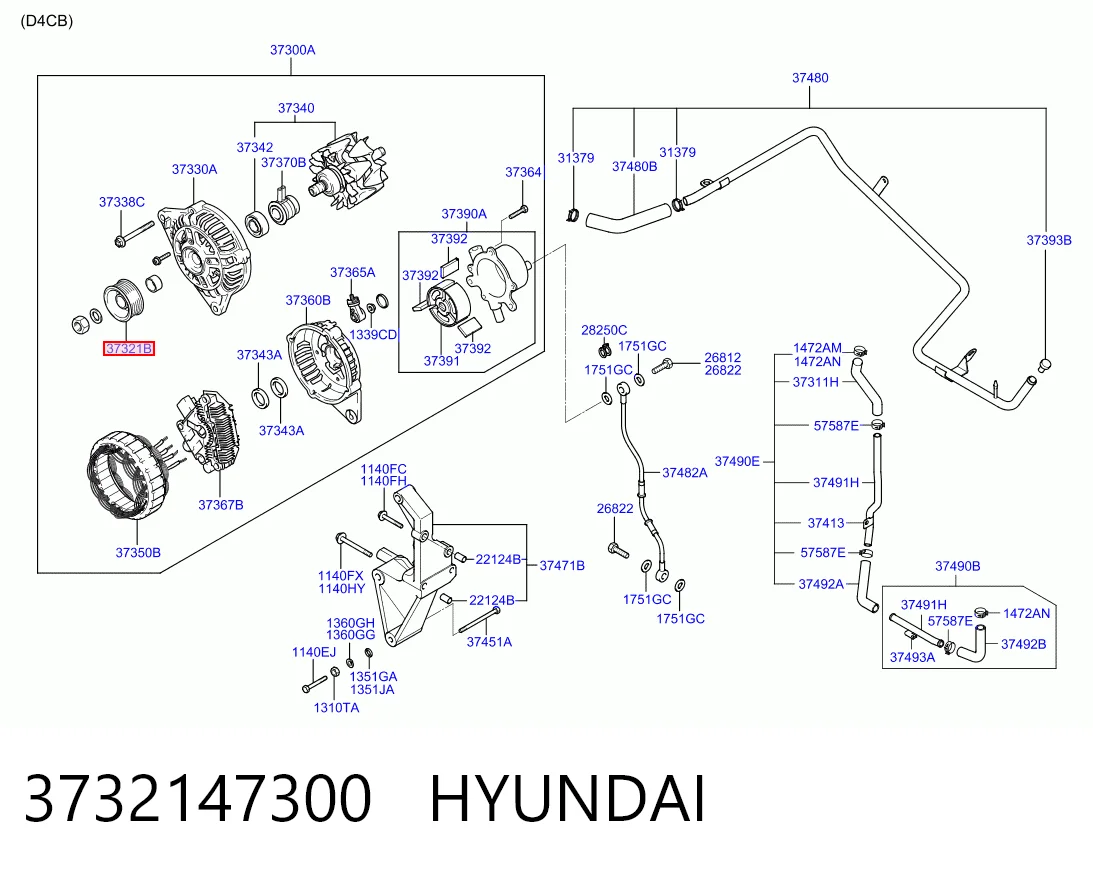 Rueda libre alternador  para Hyundai H100  P