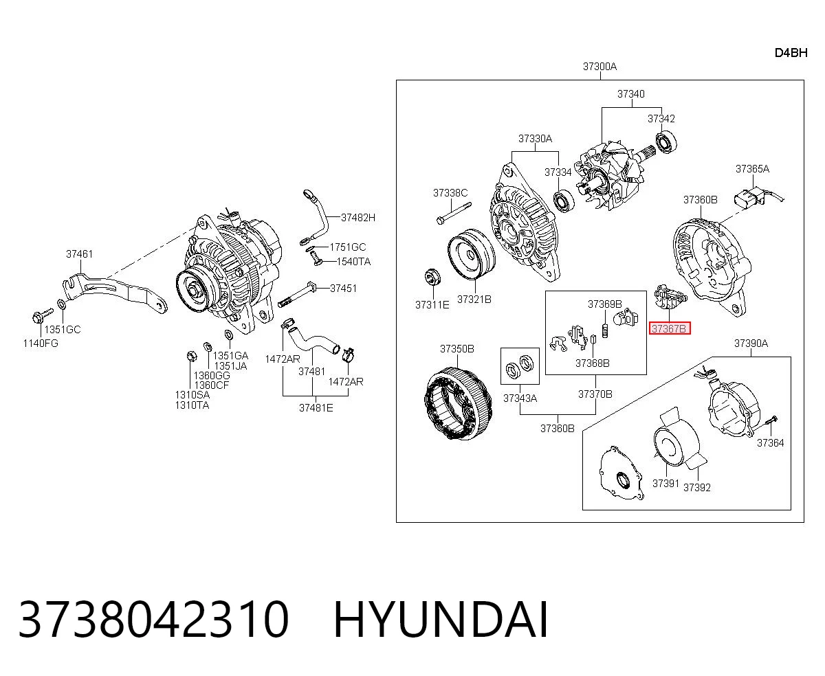 Comprar Puente rectificador del alternador Hyundai H-1 STAREX  TQ a bajo precio