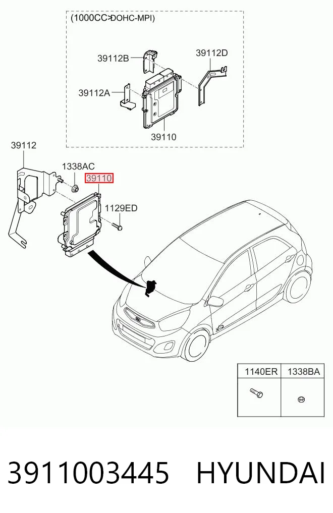 Comprar Unidad de control del motor (ECU) KIA Picanto II TA a bajo precio