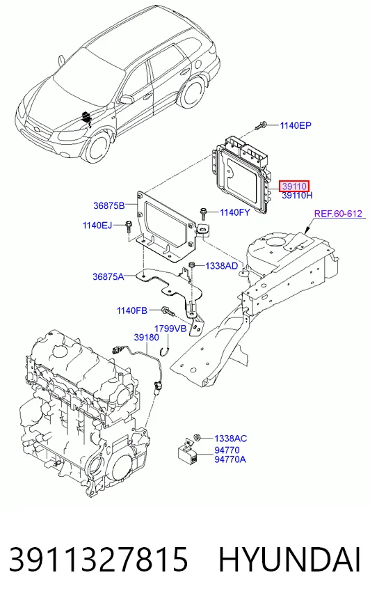 Centralina Del Motor para Hyundai Santa Fe II CM