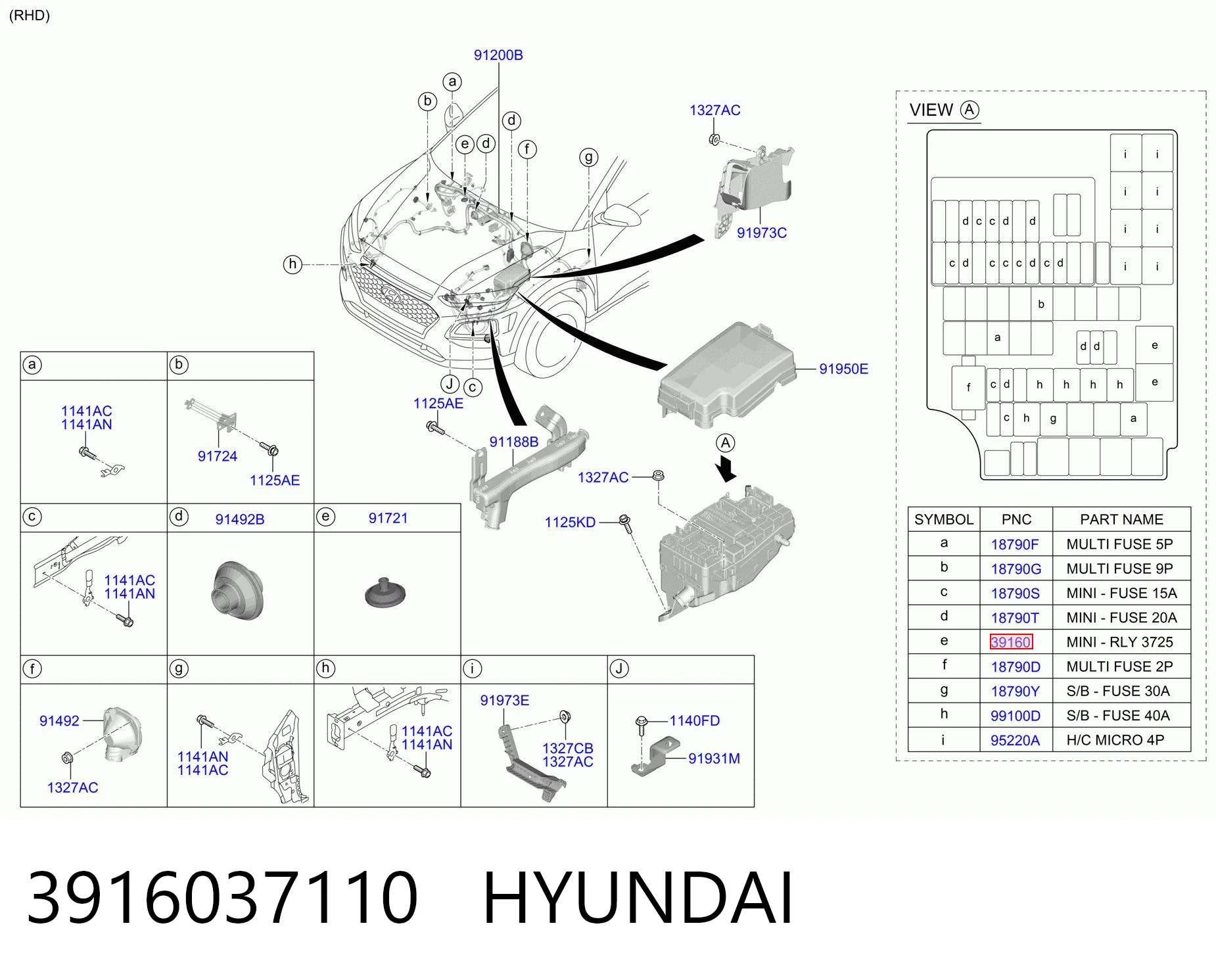 3916037110 Hyundai/Kia Relé de bujías incandescentes