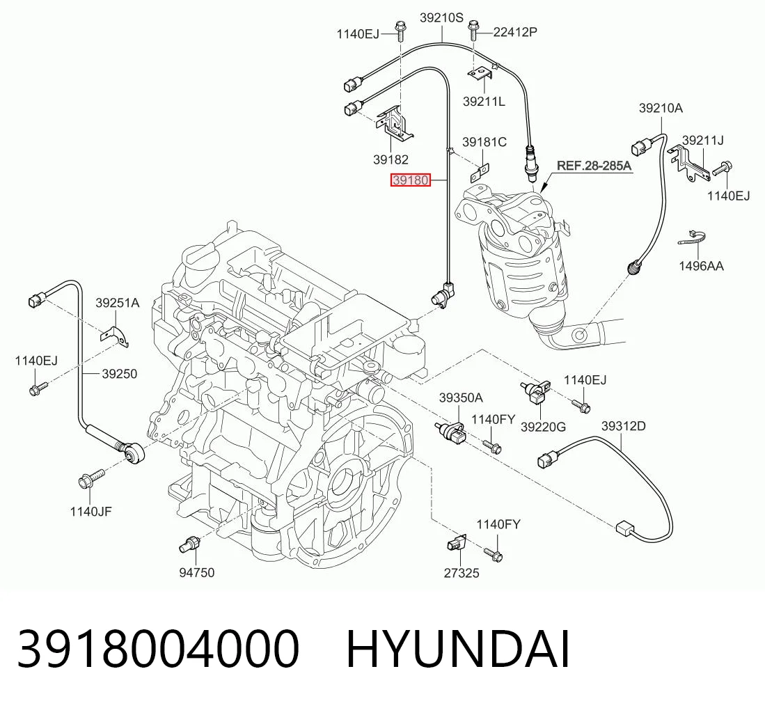 3918004000 Hyundai/Kia Sensor de posición del cigüeñal