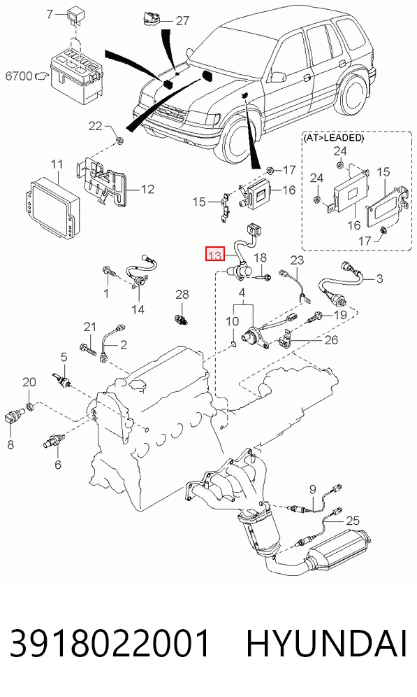 3918022001 Hyundai/Kia Sensor de posición del cigüeñal