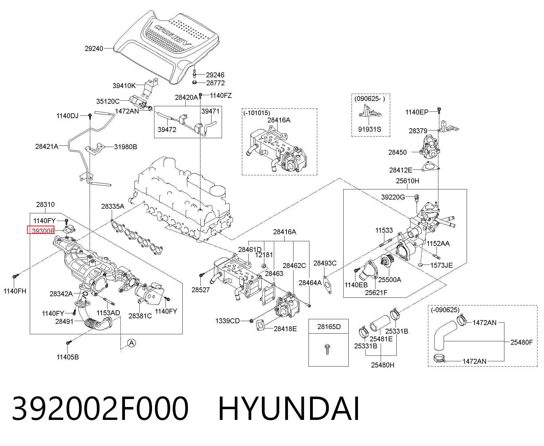 392002F000 Hyundai/Kia Sensor De Presion Del Colector De Admision