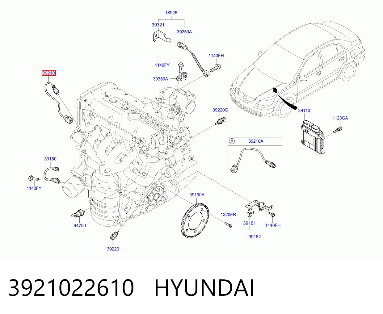 Sensor de oxígeno Hyundai Accent II