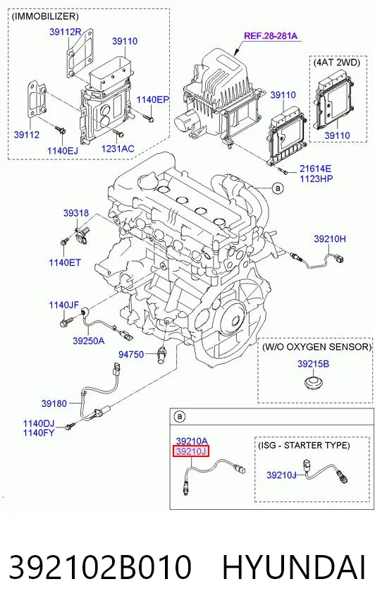 392102B010 Hyundai/Kia Sonda lambda (NOx, O2)