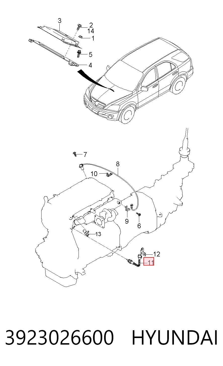 Sensor de temperatura para KIA Cerato LD