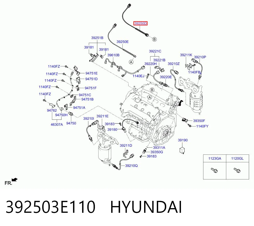Sensor de detonación Hyundai Santa Fe II (2006-2012)