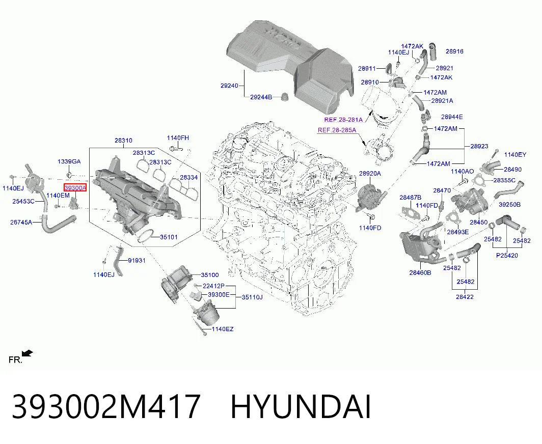 393002M417 Hyundai/Kia Sensor De Presion Del Colector De Admision