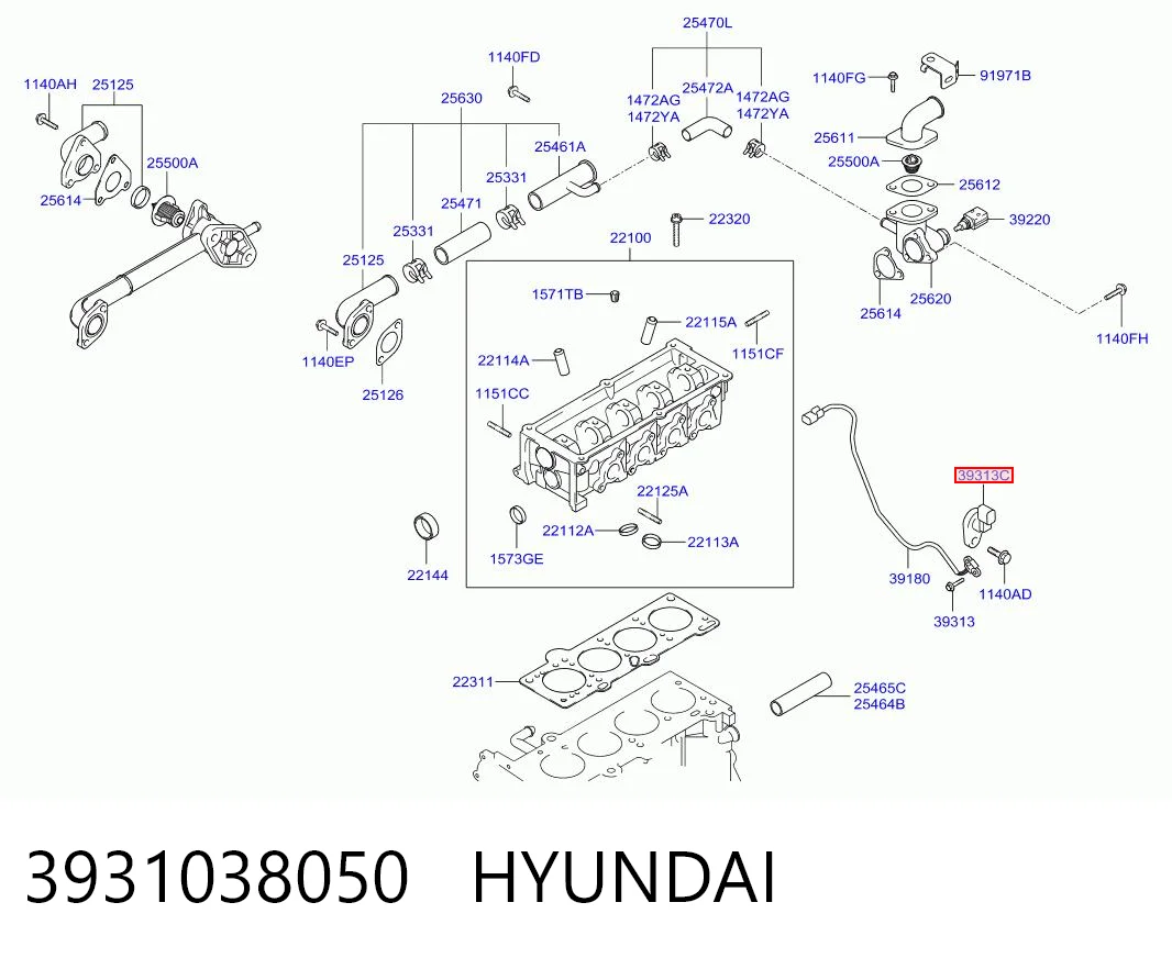 3931038050 Hyundai/Kia Sensor posición arbol de levas