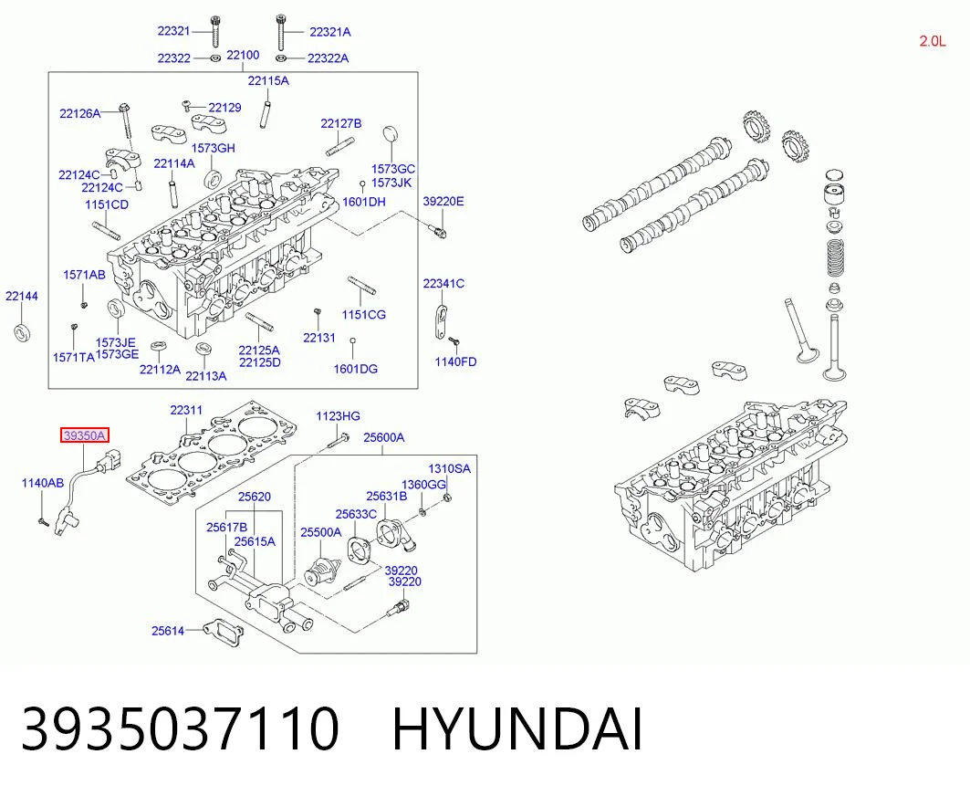 3935037110 Hyundai/Kia Sensor posición arbol de levas