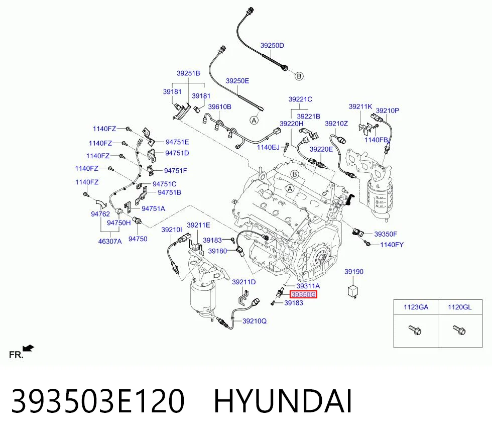 393503E120 Hyundai/Kia Sensor posición arbol de levas