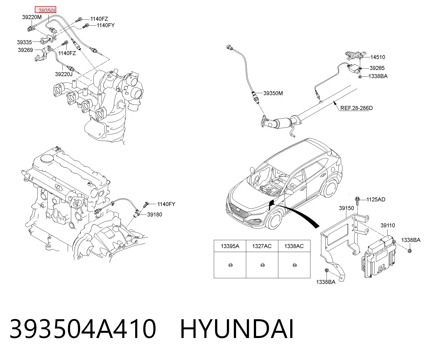 Sensor de oxígeno I30  hatchback (2012-2016) original desde 47,92 €