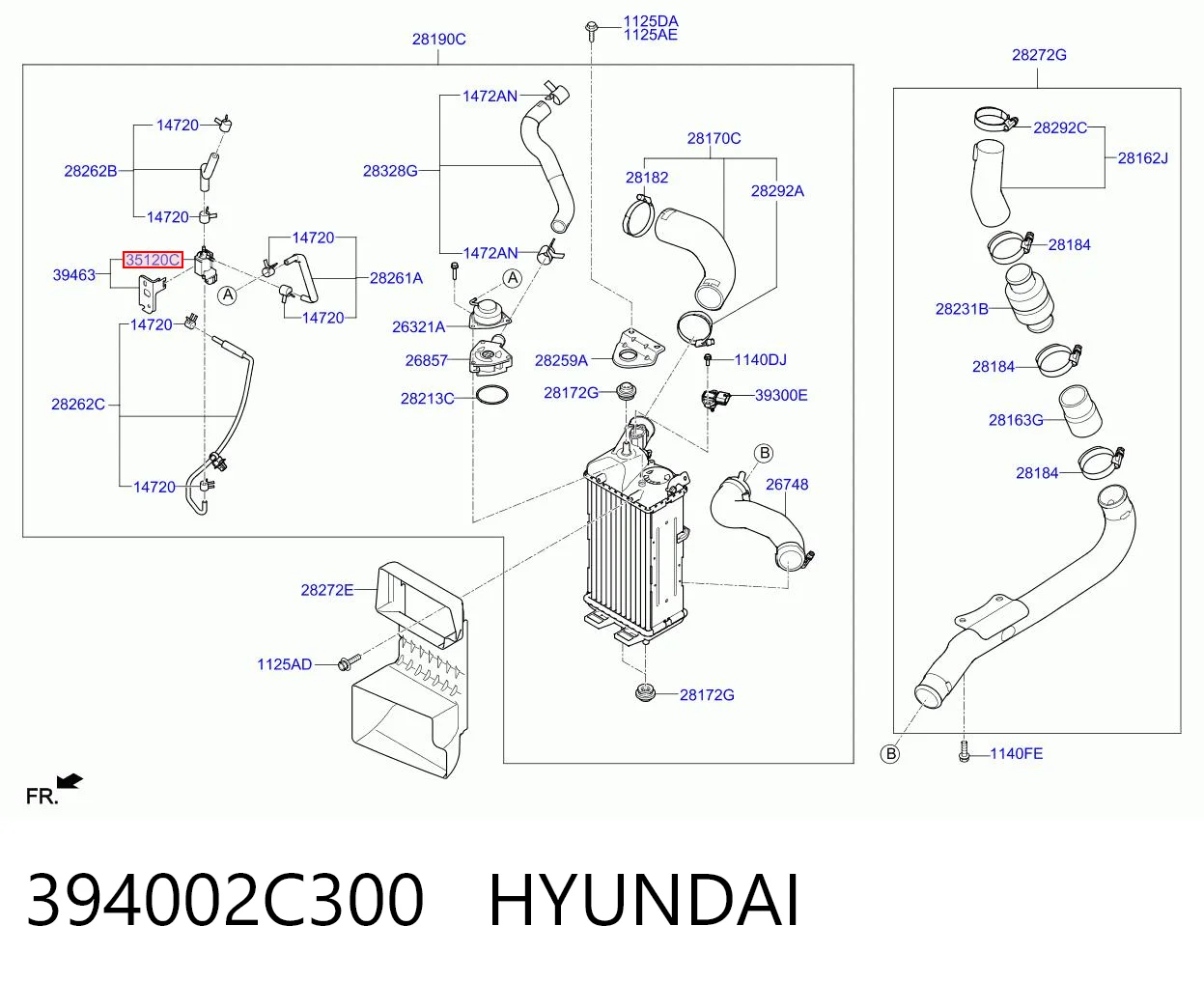 394002C300 Hyundai/Kia Válvula de regulación para aire de admisión