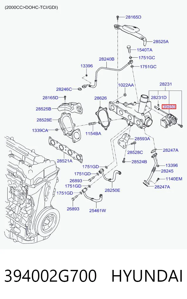 394002G700 Hyundai/Kia Solenoide de transmisión automática