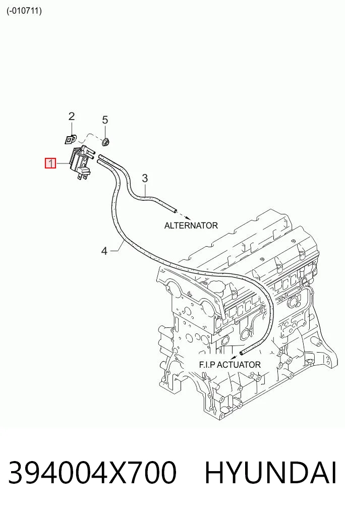 394004X700 Hyundai/Kia Válvula de derivación EGR
